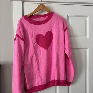 Pink Heart Sweater